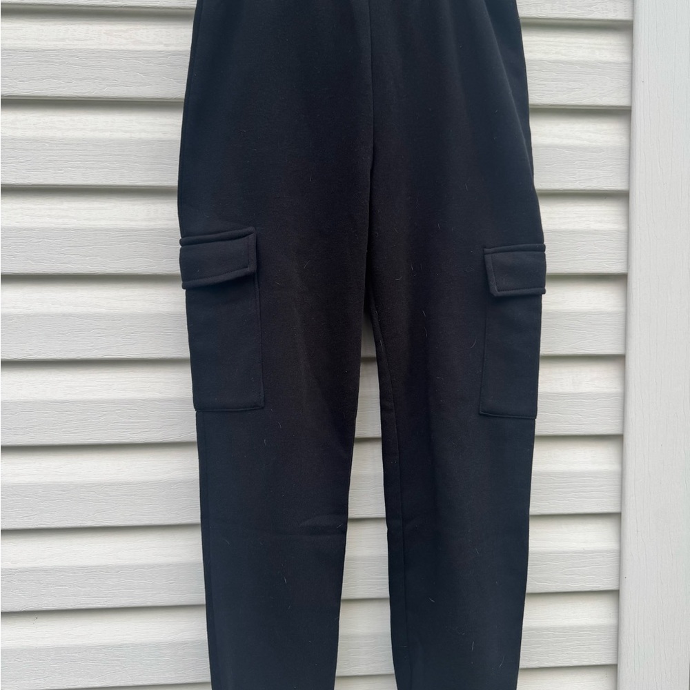 Fashion Nova Cotton Cargo Sweatpants (Black) Mens XS (Extra Small)